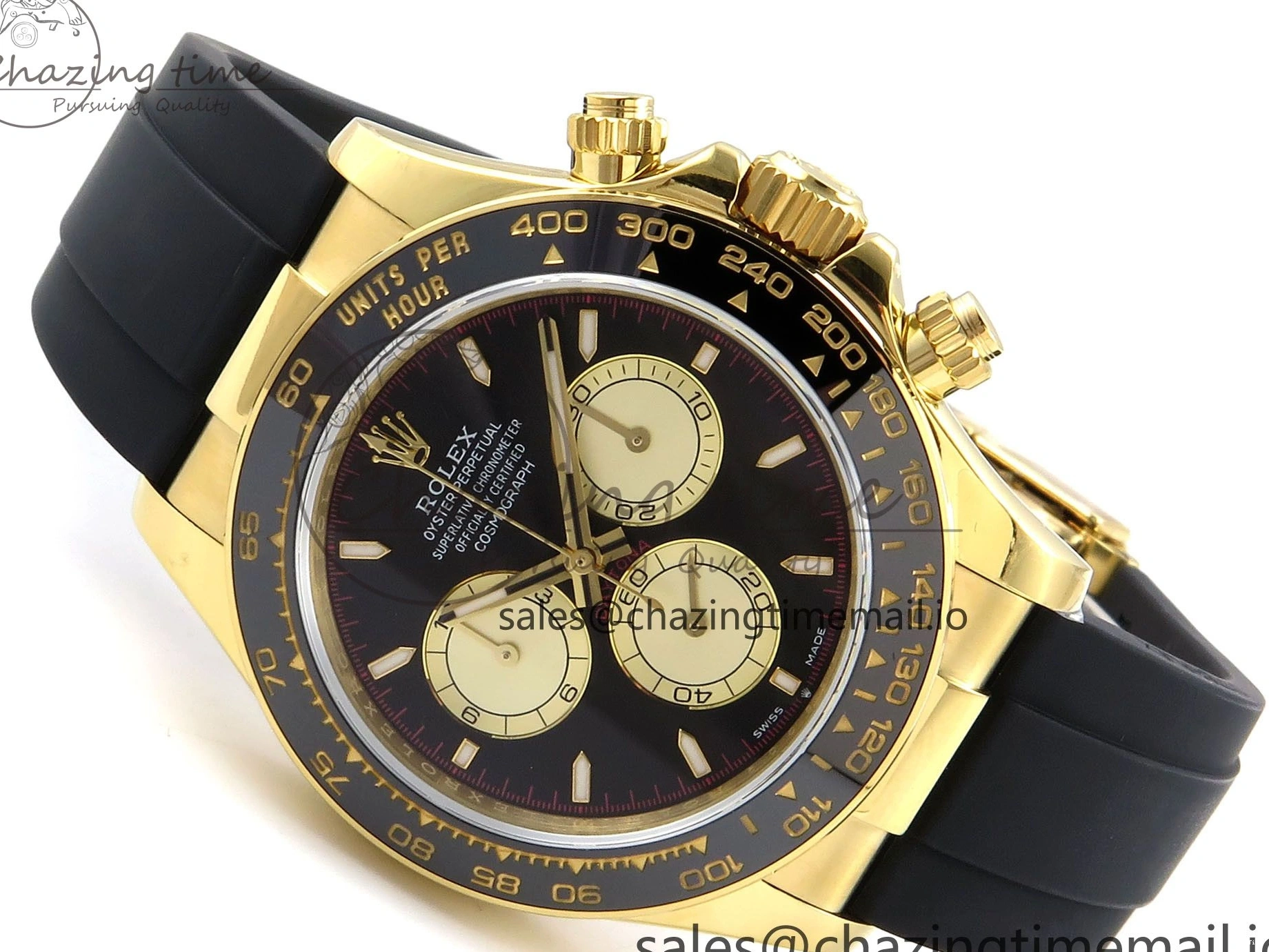 MiroTime 0414 Bold Daytona 126518 QF 1:1 Best Edition Black YG Dial on Oysterflex Strap SH4131 V6（Gain Weight） 1198